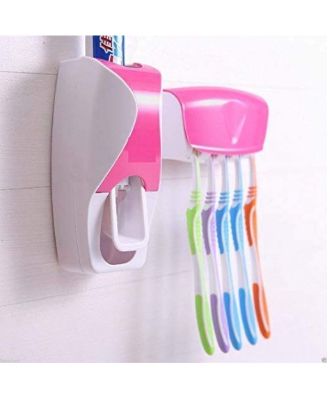 Toothpaste Dispenser and Toothbrush Holder